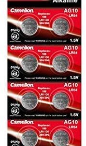 Camelion AG10/189/389/390/LR1130/LR54/SR1130W Knopfzelle, lange Lebensdauer, 0 % Quecksilber-10 Stück