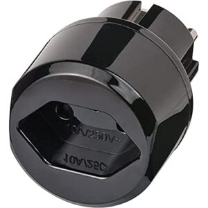 Brennenstuhl Reisestecker/Reiseadapter (Reise-Steckdosenadapter für: Euro Steckdose und Schweiz Stecker) schwarz