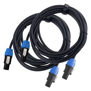 Pronomic pro-line BOXSP1-5 Lautsprecherkabel 2x 1,5 mm² - Professionelles Boxenkabel für DJ & PA - Länge: 5 m - Stecker: 2-Pol Speakon-kompatibel - Spannzangen-Zugentlastung - Schwarz