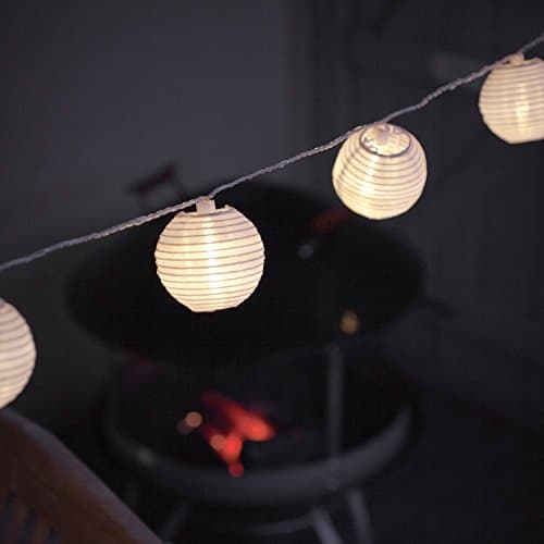 Lights4fun 20er LED Lampion Lichterkette Sommer Garten Außen Strom