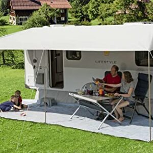 Berger Sonnenvordach Vario Vordach Sonnenschutz Wohnwagen Sonnendach Dach Sonnensegel grau (800x240cm)