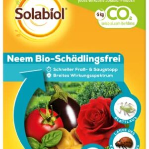 Solabiol Neem Bio-Schädlingsfrei, biologische Schädlingsbekämpfung an Zierpflanzen, Kräutern, Kartoffeln und Gemüse, 60 ml